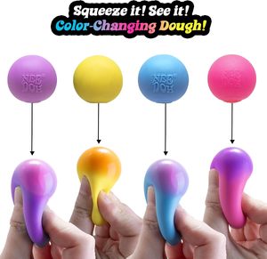 Schylling Teenie Color Change - Giocattolo Sensoriale da Spremere - Confezione da 4 - Product Image 1