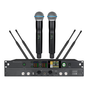 Micrófono Inalámbrico Profesional PM-3000 OEM/ODM de Dos Canales con Diversidad Real, para Uso en Iglesias, con Análisis de Espectro, Función de Silencio y Batería - Product Image 1