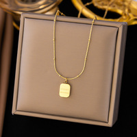 Collier pendentif en acier titane luxueux et résistant à la décoloration LEPAI, chaîne à maillons, cadeau tendance pour femmes, vente en gros