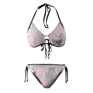 Nouveau maillot de bain classique personnalisé, ensemble 2 pièces, soutien-gorge de sport et short boxer, imprimé classique, vêtements de plage sexy pour femmes - Product Image 3