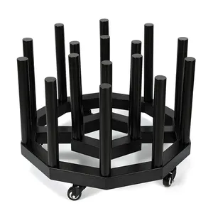 JH-Mech Holder Up To 1200lbs Removable Rods Paper Roll Rack 16 Roll Paper Storage Holder