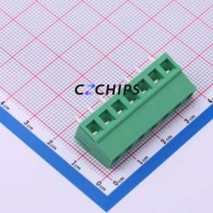 MX128-5.08-07P-GN01-Cu-Y-A Screw Terminal Block Through hole Component (THT),P=5.08mm Connector 1x7P 5.08mm Green Through Hole - Product Image 1