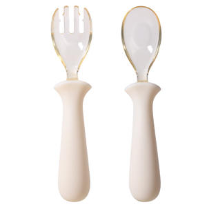 Juego de Cuchara y Tenedor de PPSU para Bebés, Entrenamiento de Alimentación <span class=keywords><strong>Complementaria</strong></span>, Niños Aprenden a Comer de Forma Independiente, Mayores de <span class=keywords><strong>6</strong></span> <span class=keywords><strong>Meses</strong></span> - Product Image 4