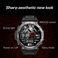 Nouvelle montre connectée KT85 2026 avec lampe de poche, étanche 5ATM, suivi de santé, tracker d'activité sportive en extérieur pour hommes