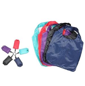 Heavy Duty Expandable Folding Tote Bag Large Reusable 190T 210D Polyester Foldable Grocery Shopping Bag