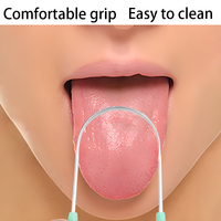 Vente en gros usine – Nettoyant de langue en U avec manche en plastique et logo personnalisé, gratte-langue, brosse de nettoyage buccal écologique pour usage domestique
