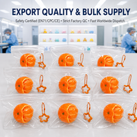 Jouet Squishy Orange Personnalisé avec Logo, Cadeau Promotionnel en Forme de Fruit Citrique avec Porte-clés, Emballage Transparent, Fourniture OEM pour Événements