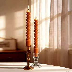 French Vintage Ladder Spiral Smokeless <b>Long</b> Rod Twist Wax <b>Candle</b> for Wedding Birthday Dining Table Home Decor - Product Image 4