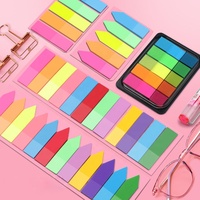 Notas Adhesivas transparentes de diseño colorido, película de flecha, índice, autoadhesivo, precio de fábrica, cantidad mínima inferior
