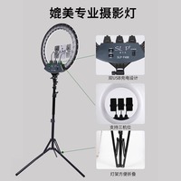 Ringlight Portabel Custom ZB-F488 22 inci Terbaru, Ringlight Selfie Rotasi, Ringlight Penerangan, Warna Hitam