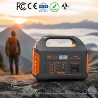 Station d'alimentation portable 500W, générateur solaire 460,8Wh pour la randonnée en plein air, le camping, les voyages, batterie de secours LiFePO4