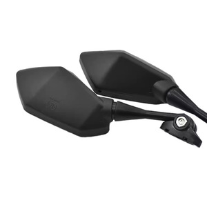 Horizon Motorcycle Rearview <b>Mirror</b> Convex Wide Angle Black <b>Plastic</b> Street Bike Accessory - Product Image 3