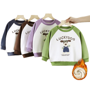 <span class=keywords><strong>Pull</strong></span> à manches longues à col rond pour enfants, automne-hiver, garçons et filles, sweat-shirt décontracté à motif de dessin animé - Product Image 1