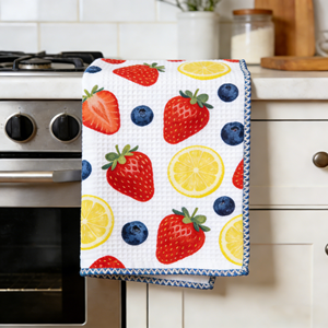 Factory Wholesale Design Terry Bulk <b>Fruit</b> Sublimation Embroidery Kitchen Tea Towel With Custom Logo - Product Image 1