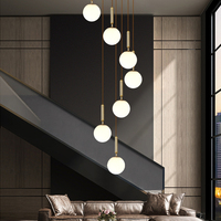 Loft Moderne Lampes Suspendues Duplex Villa Escalier Lustres Longue Lampe Suspendue Design De Luxe Salon Suspension Lustre