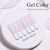 Gel à ongles Hanyi professionnel pour salon, longue tenue, avec formule végane écologique, dans un flacon design.