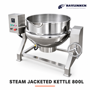 Industria Cárnica Caldero Enchaquetado 800L SUS304 con Volante Manual Brazo Mezclador de Ancla 50/60Hz <span class=keywords><strong>para</strong></span> Sebo de Res Fusión - Product Image 1