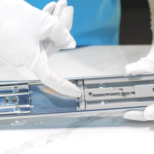 Đồ Nội Thất Tủ Bếp 45Mm Mở Rộng Đầy Đủ Đẩy Để Mở Ngăn Kéo <span class=keywords><strong>Slides</strong></span> Ball Bearing Touch Rebound <span class=keywords><strong>Slides</strong></span> - Product Image 1