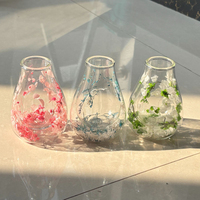 Tasse en verre borosilicate double paroi, design simple avec fleurs séchées, résistante à la chaleur, pour café, lait et autres boissons domestiques – Vente chaude