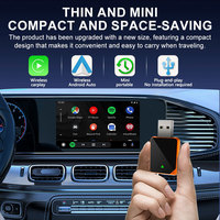 CP026-10 Callaway Universal In-Car Box Adaptor Nirkabel Serbaguna Koneksi USB-A Kontrol Suara untuk iPhone Android CarPlay