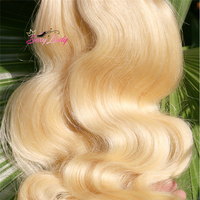Extensions de Cheveux Humains Indiens Bruts de Qualité Supérieure, Lot de Cheveux Platine 613, Perruque 613 Blonde, Ondulés et Lisses, Vente Chaude