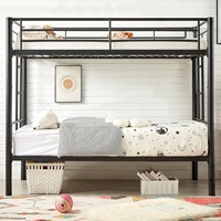 Lit superposé en métal pour chambre de fille, lit superposé en acier pour adulte, lits superposés en métal pour dortoir étudiant, lits superposés jumeaux en métal