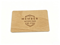 Umweltfreundliche PVC RFID Smart Chip Karte Lasergravierte Programmierbare NFC Bambus Kirschholz Wiederverwendbare Visitenkarte für Hotelgebrauch