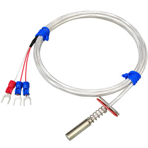 เครื่องตรวจจับอุณหภูมิแบบ end-Face WZPM-201ความต้านทาน (RTD) เซ็นเซอร์วัดอุณหภูมิ Pt100ที่มี PTFE ชุบเงิน - Product Image 3