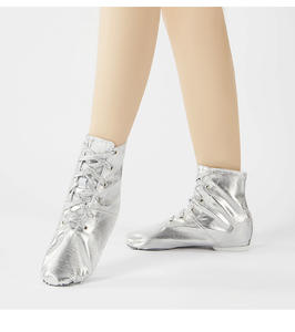 2025 nuove scarpe da <span class=keywords><strong>ballo</strong></span> Jazz in pelle sintetica per bambini adulti oro lucido per bambini di alta qualità - Product Image 4