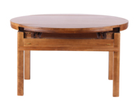 Table à manger ronde extensible minimaliste, table pliable en bois naturel pour café, restaurant