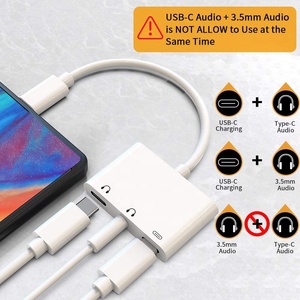 <span class=keywords><strong>USB</strong></span> C Đến 3.5Mm Và Loại C Kỹ Thuật Số DAC Chip Âm Thanh Splitter Và 1 <span class=keywords><strong>Adapter</strong></span> Sạc Tương Thích Cho iPad pro Và Google Pixel Hơn - Product Image 5