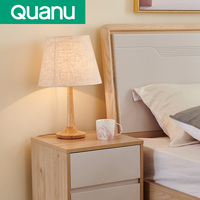 Lit simple moderne de haute qualité Quanu conçoit un lit en bois de mode solide