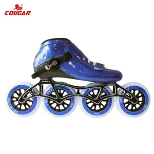 高品质冠军110毫米聚氨酯车轮蓝色滑冰直排轮滑鞋