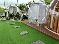Dômes en polycarbonate détachables effet ciel étoilé, serres transparentes d'extérieur pour hôtels et parcs, assemblage modulaire, résistance aux chocs