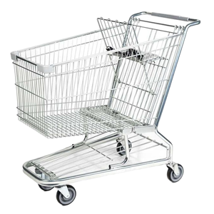 Europese inklapbare stalen boodschappenkar met gaasstructuur - Product Image 1