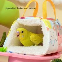 Nid en fausse laine d'agneau pour perroquet, nichoir chaud pour oiseaux, accessoire mignon pour animaux de compagnie, doublure en polaire, conception épaissie, hiver, petits animaux, perroquets, hamsters