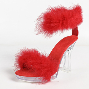 Sandalias de Tacón Alto de 12 cm para Mujer, Transparentes, con Tacón Grueso, <span class=keywords><strong>Zapatos</strong></span> de Pole Dance para Chicas, Fiesta, Club, Sandalias de Tacón para Mujer - Product Image 2