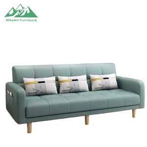Sofá Cama Futón Acolchado y Elegante Wayon, Sofá <span class=keywords><strong>de</strong></span> Dos Plazas Multifuncional con <span class=keywords><strong>Patas</strong></span> <span class=keywords><strong>de</strong></span> <span class=keywords><strong>Madera</strong></span> para Sala <span class=keywords><strong>de</strong></span> Estar - Product Image 6
