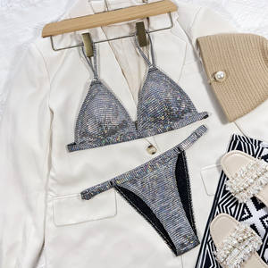 Nuevo Flash Bikini Swim Wear Trajes <span class=keywords><strong>de</strong></span> baño <span class=keywords><strong>de</strong></span> <span class=keywords><strong>dos</strong></span> piezas Beach Wear un Hot Sexy Traje <span class=keywords><strong>de</strong></span> baño para mujeres - Product Image 4