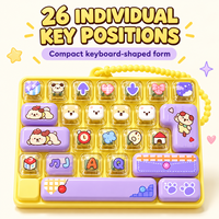Mini-clavier anti-stress 26 touches en gros, jouet mignon à presser avec bracelet perlé et styles multicolores