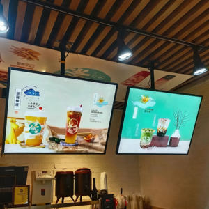 شاشة عرض LCD للمطعم <span class=keywords><strong>LED</strong></span> داخلية في المقهى مع شاشة <span class=keywords><strong>LED</strong></span> معلقة في المتجر - Product Image 1