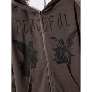 Sudadera con capucha y cremallera para hombre, diseño gráfico personalizado, tejido French Terry, manga larga, con bolsillo, estilo streetwear, diseño impreso - Product Image 3