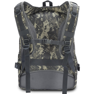 กระเป๋าเป้สะพายหลังยุทธวิธีสไตล์กลางแจ้ง-กันน้ำทนทานของผู้ชายกระเป๋าเดินป่าพร้อมซิประดับพรีเมียมและการออกแบบลายพรางผ้าไนล่อนหรูหรา - Product Image 4