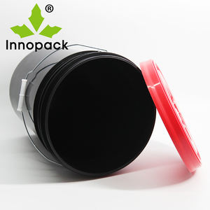 Personnalisation possible Vente directe d'usine Seau en plastique de 20 litres Seau de rangement multifonctionnel Avec couvercle et poignée - Product Image 4