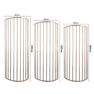 Arco metálico pequeño con acabado electrochapado para decoración de pared floral en celebraciones de bodas, soporte para flores - Product Image 5