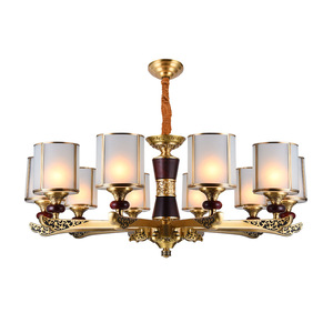 Chinese Style Chandelier All Copper Multi Head Led <b>Light</b> For Living Room Dining Room Bedroom Villa <b>Lighting</b> - Product Image 1