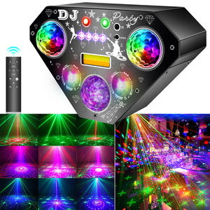 EU Diamond-style Mini <b>Magic</b>-ball Laser Stage Light 8-in-1 Lighting Effects Compact Projector 96 Patterns Ambiance KTV Bars UV - Product Image 1