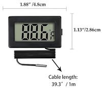 Thermomètre hygromètre numérique d'intérieur, affichage LCD, mesure en Fahrenheit ℉ Pour serre, terrarium, cave, placard