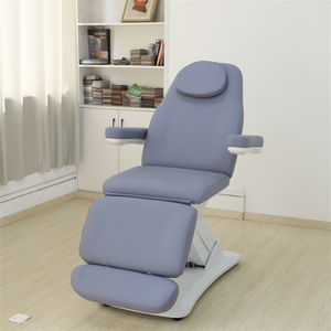 Lit de beauté électrique Kisen Salon Furniture à 3 moteurs, base à colonne unique, lit de massage électrique pour salon et spa avec commande au pied intégrée - Product Image 4