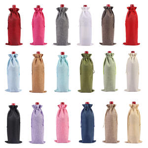 Chu Dao vente en gros velours <span class=keywords><strong>sac</strong></span> à vin rouge bouteille unique 15x35cm écologique manipulé idée d'emballage de Noël <span class=keywords><strong>sac</strong></span> cadeau en toile de jute - Product Image 5